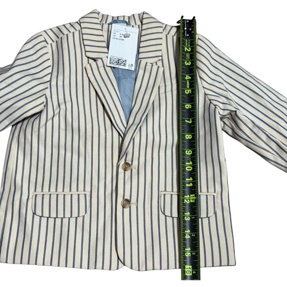 H&M Little Boys Cream & Blue Striped Blazer – Size 3T – NWT - Picture 8 of 12